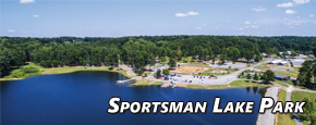 Sportsman Lake Park aerial view from lake
